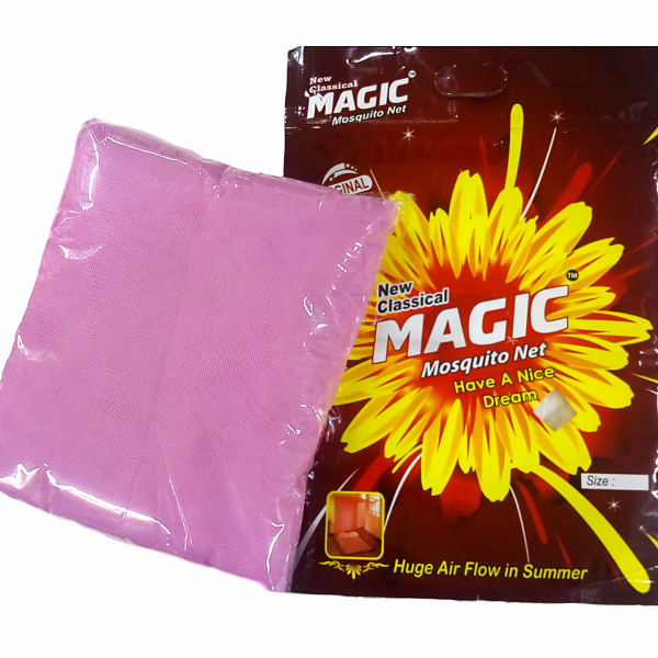 Magic Mosquito Net- Korean Quality With Classical Design -Pink