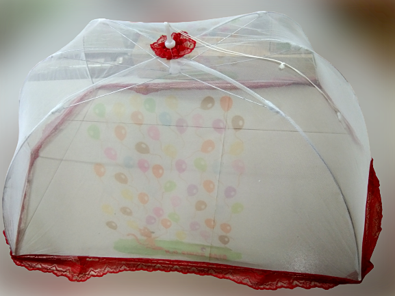 IMG_20201003_131042-removebg-preview-picsay বাচ্চাদের মশার ছাতা নেট-(বেলুন প্রিন্ট) - mosquito net - Red Pink - Image 1